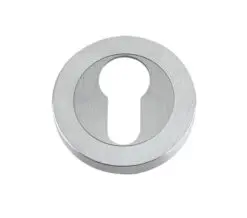 Zoo Hardware Da-T Euro Profile Escutcheons, Satin Chrome
