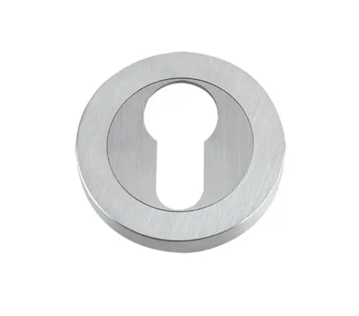 Zoo Hardware Da-T Euro Profile Escutcheons, Satin Chrome