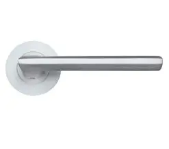 Zoo Hardware Da-T Virottia Satin Chrome Door Handles (Sold In Pairs)