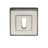 Heritage Brass Art Deco Standard Key Escutcheon, Polished Nickel