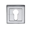 Heritage Brass Art Deco Euro Profile Key Escutcheon, Polished Chrome