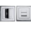 Heritage Brass Art Deco Square (54Mm X 54Mm) Turn & Release, Polished Chrome