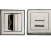 Heritage Brass Art Deco Square (54Mm X 54Mm) Turn & Release, Polished Nickel