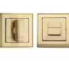 Heritage Brass Art Deco Square (54Mm X 54Mm) Turn & Release, Satin Brass