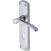 Heritage Brass Diplomat Polished Chrome Door Handles (Sold In Pairs)