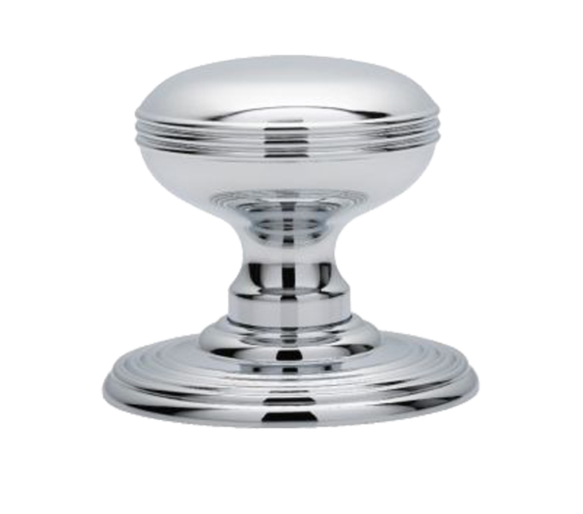 Delamain Ringed Concealed Fix Mortice Door Knob, Polished Chrome (Sold In Pairs)