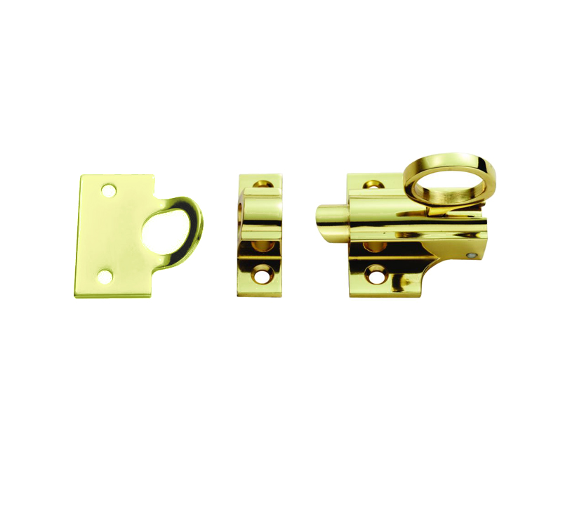 Fan Light Window Catches, Polished Brass