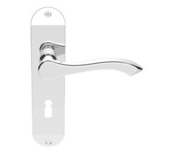 Andros Door Handles On Backplate, Polished Chrome (Sold In Pairs)