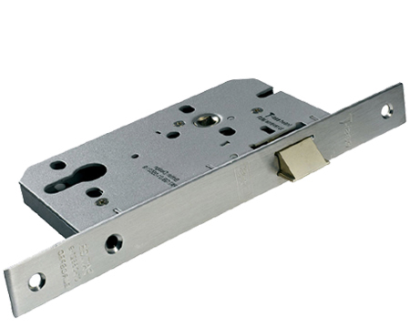 Eurospec Din Euro Profile Nightlatch (Contract), Satin Stainless Steel Or Pvd Stainless Brass Finish