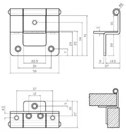 Double Cranked Hinge