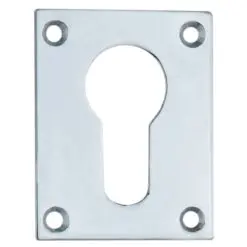 Square Euro Escutcheon - 50mm - Satin Chrome Polished