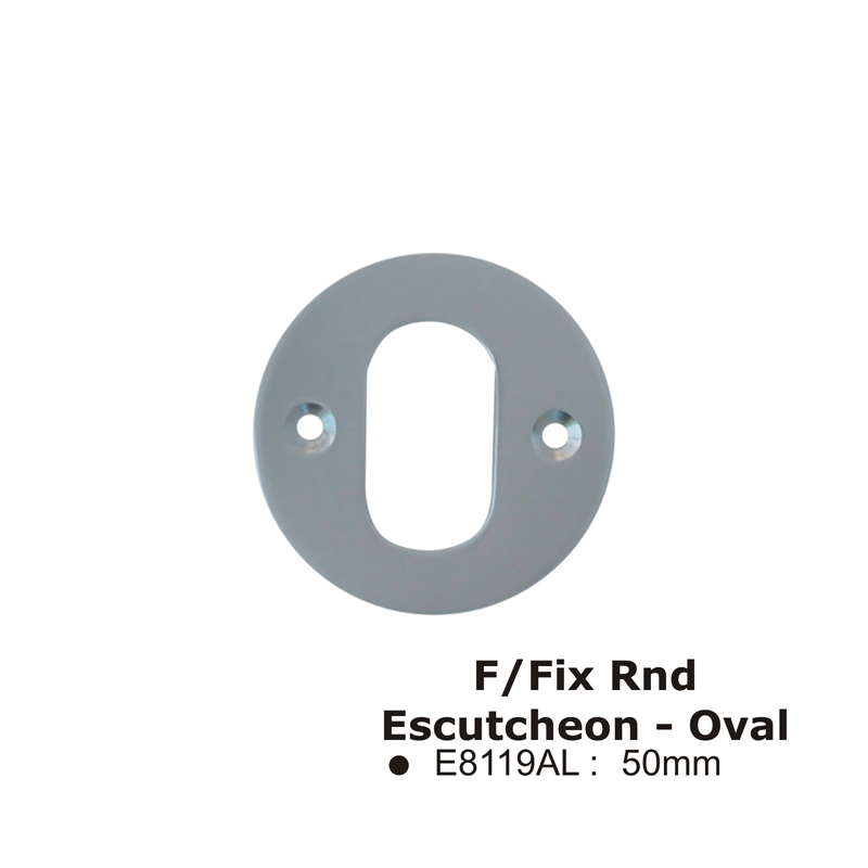 F/Fix Rnd Escutcheon - Oval -50Mm