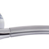 Eco Swell Aluminium Lever Door Handle on Round Rose - Satin Chrome/Polished Chrome