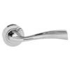 Eco Wave Aluminium Lever Door Handle on Round Rose - Polished Chrome