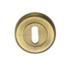 Heritage Brass Art Deco Style Standard Key Escutcheon, Antique Brass