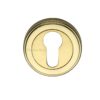 Heritage Brass Art Deco Style Euro Profile Key Escutcheon, Polished Brass