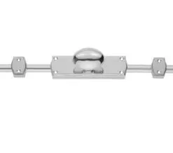 Espagnolette Bolt Oval Knob Set, Polished Chrome