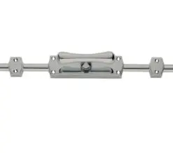 Espagnolette Bolt Tee Knob Set, Satin Chrome