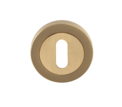 Serozzetta Standard Profile Escutcheons, Satin Brass