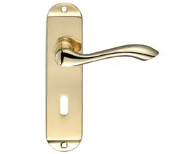Zoo Hardware Fulton & Bray Arundel Door Handles On Backplate, Polished Brass (Sold In Pairs)