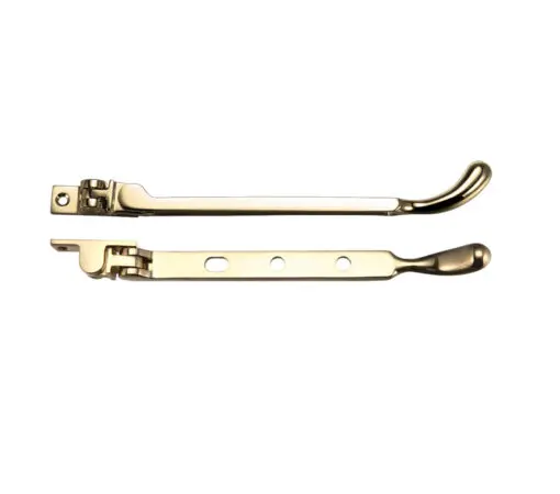 Zoo Hardware Fulton & Bray Bulb End Casement Stay (8", 10" Or 12"), Polished Brass