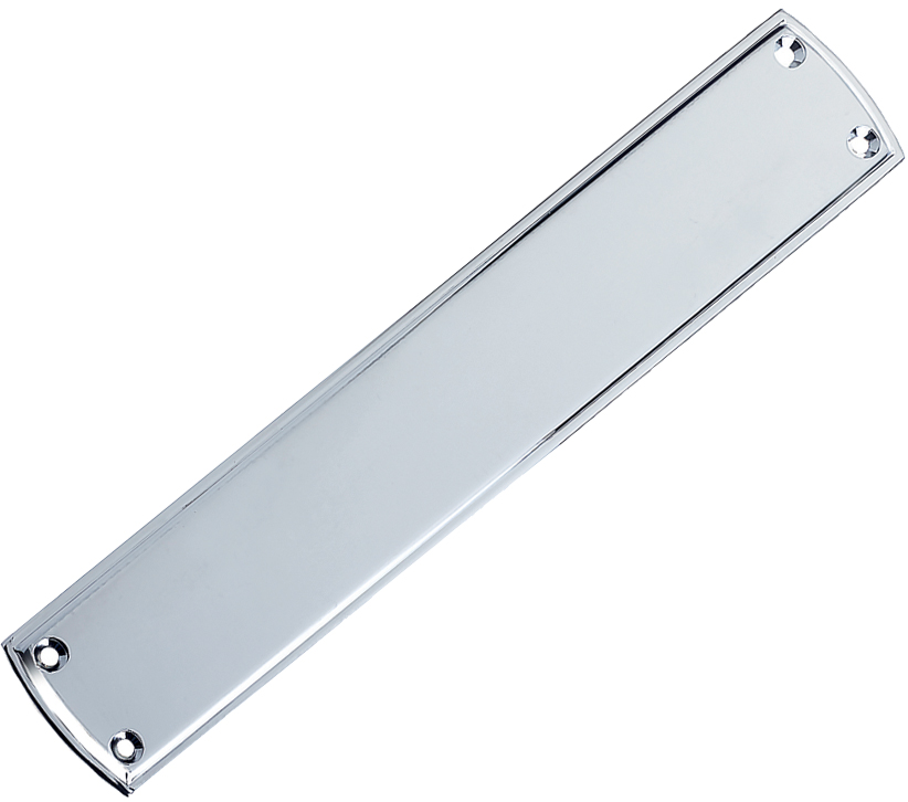 Zoo Hardware Fulton & Bray Stepped Finger Plate (382Mm X 65Mm), Polished Chrome