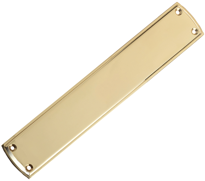 Zoo Hardware Fulton & Bray Stepped Finger Plate (382Mm X 65Mm), Polished Brass