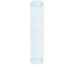Fulton & Bray Cast Brass Art Nouveau Finger Plate (370Mm X 64Mm), Polished Chrome