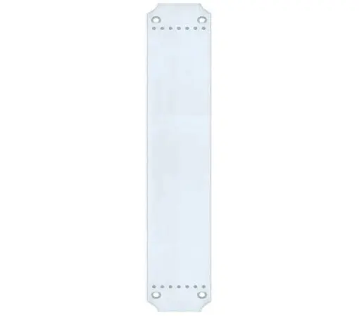 Fulton & Bray Cast Brass Art Nouveau Finger Plate (370Mm X 64Mm), Polished Chrome