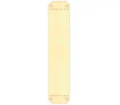 Fulton & Bray Cast Brass Art Nouveau Finger Plate (370Mm X 64Mm), Polished Brass