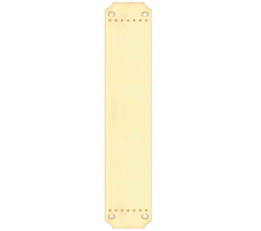 Fulton & Bray Cast Brass Art Nouveau Finger Plate (370Mm X 64Mm), Polished Brass