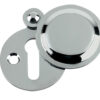 Zoo Hardware Fulton & Bray Standard Profile Covered Escutcheon, Polished Chrome