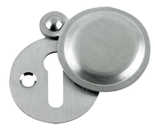 Zoo Hardware Fulton & Bray Standard Profile Covered Escutcheon, Satin Chrome