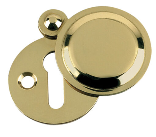 Zoo Hardware Fulton & Bray Standard Profile Covered Escutcheon, Polished Brass