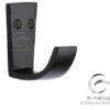 M Marcus Single Robe Hook (61Mm X 51Mm), Smooth Black Iron