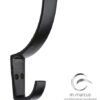 M Marcus Hat & Coat Hook (130Mm X 82Mm), Smooth Black Iron