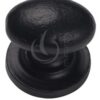 M Marcus Oval Cupboard Knob (32Mm Or 38Mm), Smooth Black Iron