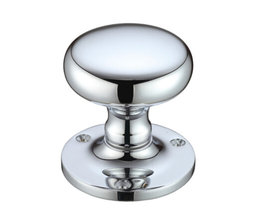 Zoo Hardware Fulton & Bray Mushroom Mortice Door Knobs, Polished Chrome (Sold In Pairs)