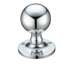 Zoo Hardware Fulton & Bray Ball Mortice Door Knobs, Polished Chrome - (Sold In Pairs)