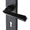 M Marcus Bridgnorth Door Handles, Smooth Black Iron (Sold In Pairs)