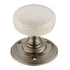 Zoo Hardware Fulton &Amp; Bray Ivory Crackle Glaze Porcelain Door Knobs, Florentine Bronze (Sold In Pairs)