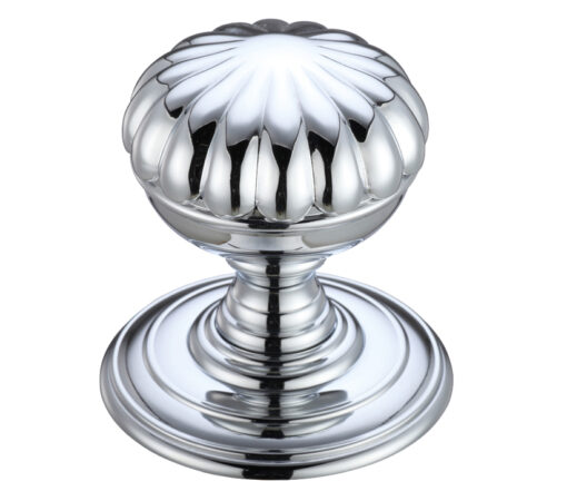 Zoo Hardware Fulton & Bray Flower Mortice Door Knobs, Polished Chrome (Sold In Pairs)