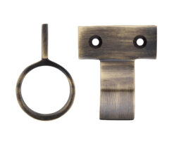 Zoo Hardware Fulton & Bray Vertical Fix Window Sash Ring, Florentine Bronze