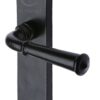 Mm Marcus Ashfield Door Handles, Smooth Black Iron (Sold In Pairs)