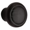 M Marcus Rim Button Cupboard Knob (32Mm Or 38Mm), Smooth Black Iron