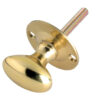 Zoo Hardware Fulton & Bray Oval Thumb Turn Rack Bolt (38Mm), Polished Brass