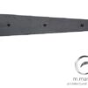 M Marcus Dummy Strap Hinge (12" Or 15.75"), Smooth Black Iron