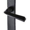 M Marcus Grafton Door Handles, Smooth Black Iron (Sold In Pairs)