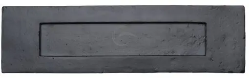 M Marcus Letter Plate (343Mm X 96Mm), Smooth Black Iron