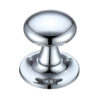 Zoo Hardware Fulton & Bray Mushroom Mortice Door Knobs, Polished Chrome - (Sold In Pairs)